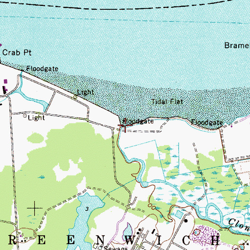 Topographic Map of Clonmell Creek, NJ