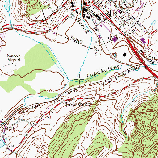 Topographic Map of Clove Brook, NJ