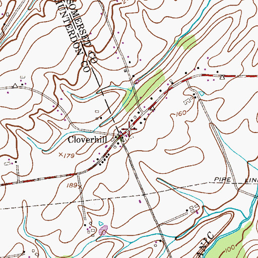 Topographic Map of Cloverhill, NJ