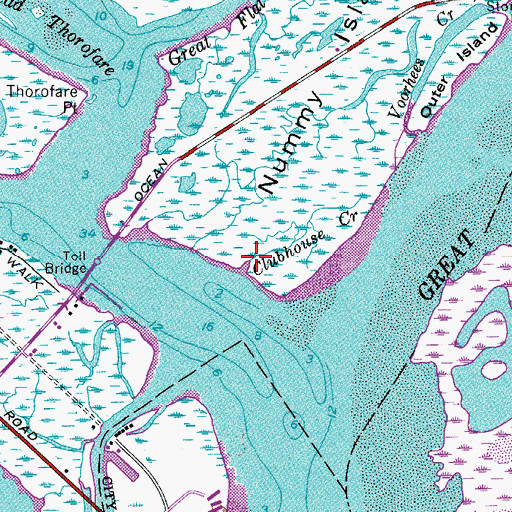 Topographic Map of Clubhouse Creek, NJ