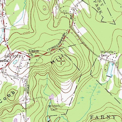 Topographic Map of Cobb Hill, NJ