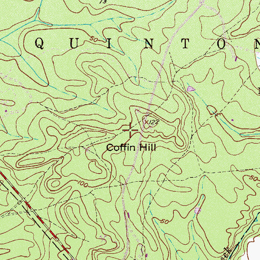Topographic Map of Coffin Hill, NJ