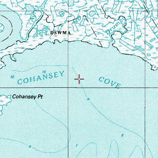 Topographic Map of Cohansey Cove, NJ