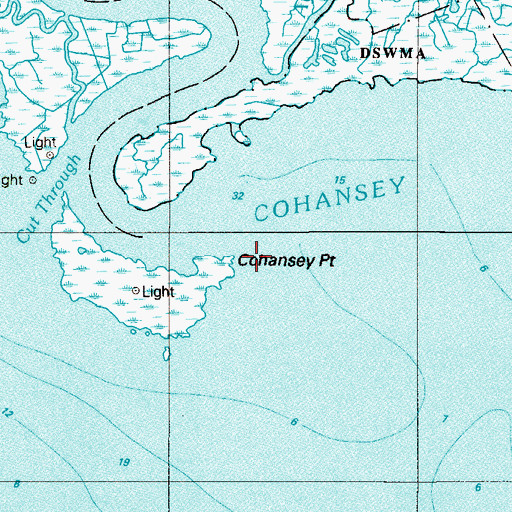 Topographic Map of Cohansey Point, NJ