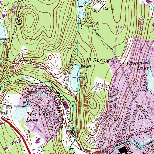 Topographic Map of Cold Spring Lake, NJ