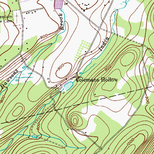 Topographic Map of Coleman Hollow, NJ