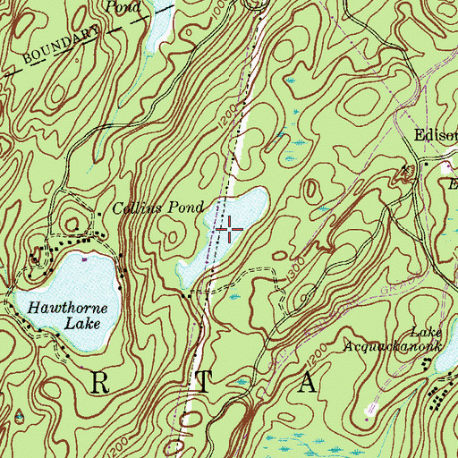 Topographic Map of Collins Pond, NJ