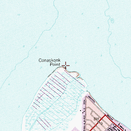 Topographic Map of Conaskonk Point, NJ