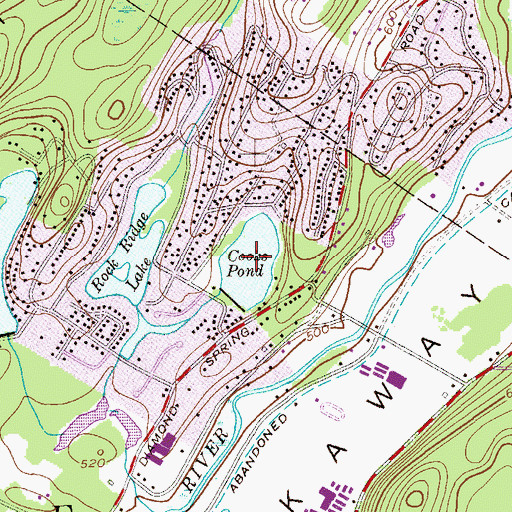 Topographic Map of Cooks Pond, NJ