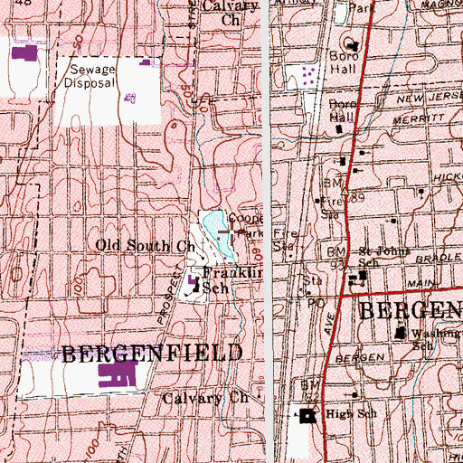 Topographic Map of Cooper Park, NJ