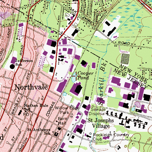 Topographic Map of Cooper Pond, NJ