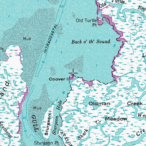 Topographic Map of Coover Island, NJ