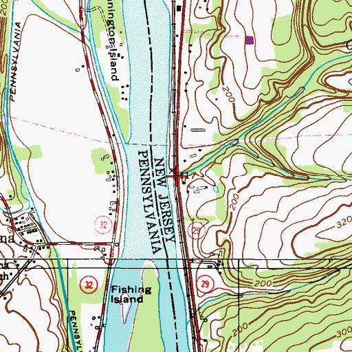 Topographic Map of Copper Creek, NJ
