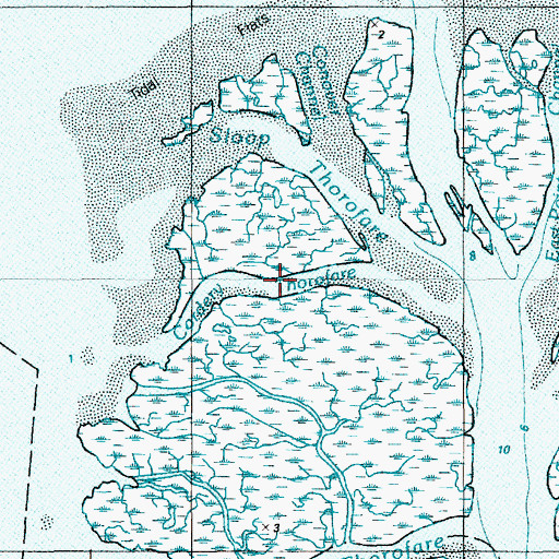 Topographic Map of Cordery Thorofare, NJ