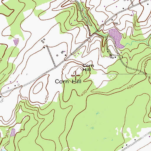 Topographic Map of Corn Hill, NJ