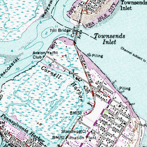 Topographic Map of Cornell Harbor, NJ