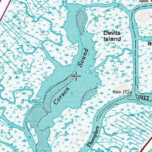 Topographic Map of Corson Sound, NJ