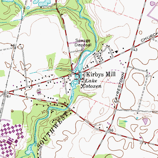 Topographic Map of Lake Cotoxen, NJ