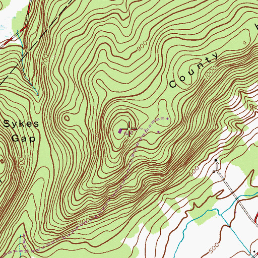 Topographic Map of County House Mountain, NJ