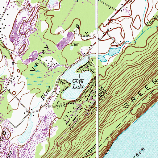 Topographic Map of Cozy Lake, NJ