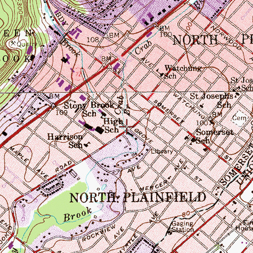 Topographic Map of Crab Brook, NJ