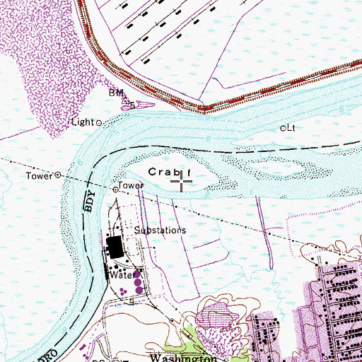 Topographic Map of Crab Island, NJ