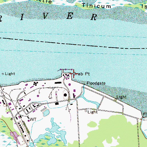 Topographic Map of Crab Point, NJ