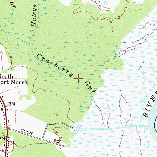 Topographic Map of Cranberry Gut, NJ