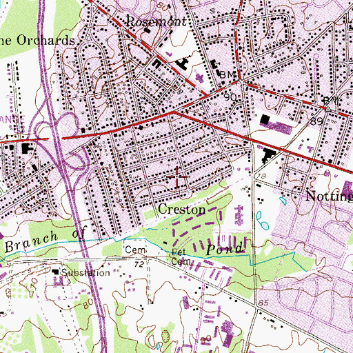 Topographic Map of Creston, NJ
