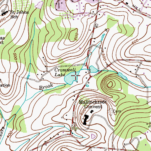 Topographic Map of Cromwell Lake, NJ