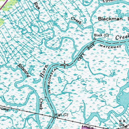 Topographic Map of Crook Horn Creek, NJ
