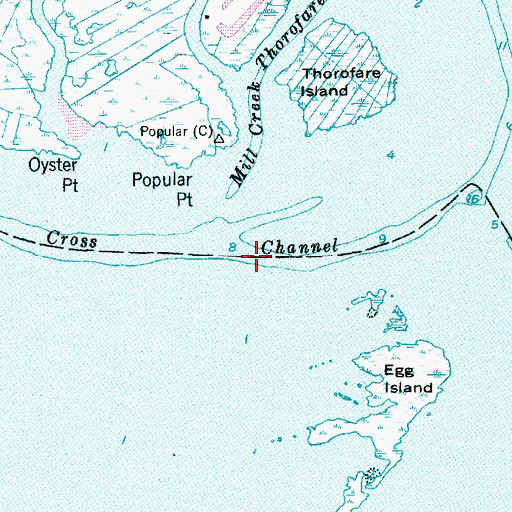 Topographic Map of Cross Channel, NJ