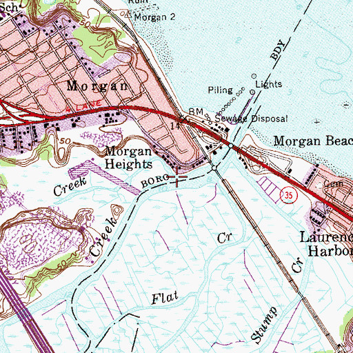 Topographic Map of Crossway Creek, NJ