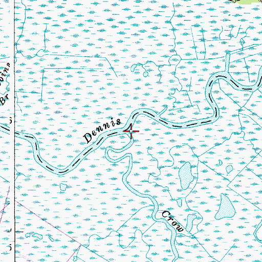 Topographic Map of Crow Creek, NJ