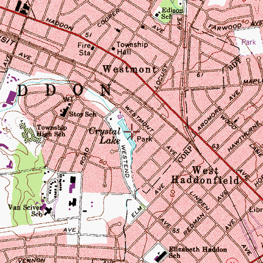 Topographic Map of Crystal Lake, NJ