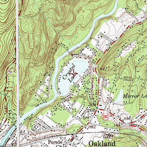 Topographic Map of Crystal Lake, NJ