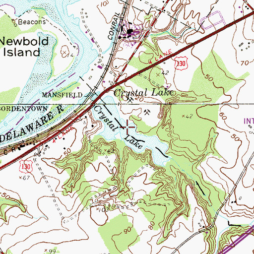 Topographic Map of Crystal Lake, NJ