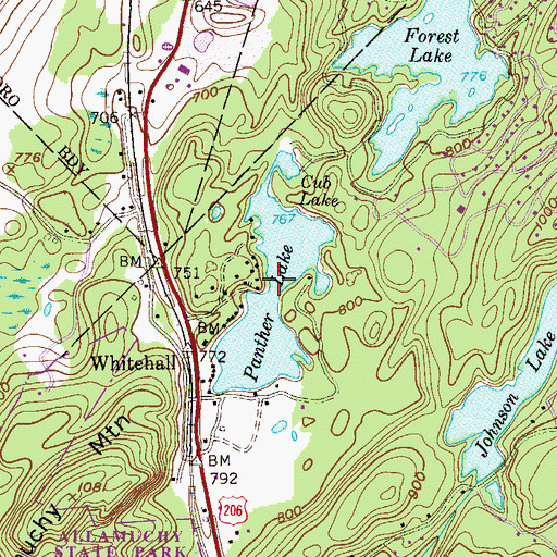 Topographic Map of Cub Lake, NJ