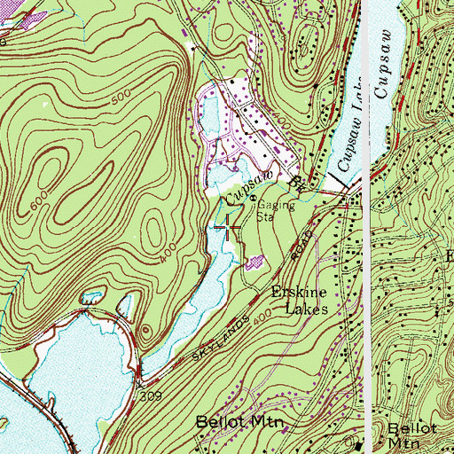 Topographic Map of Cupsaw Brook, NJ