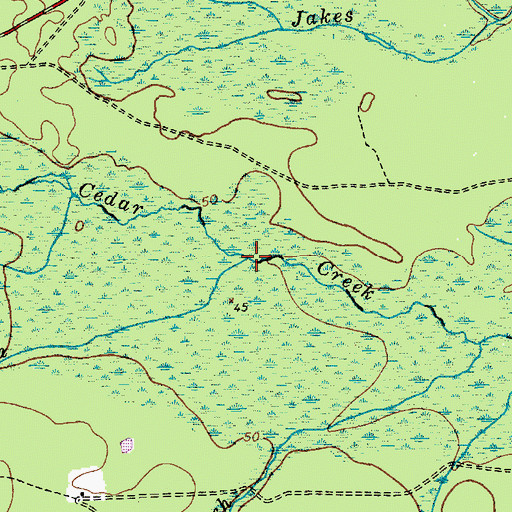 Topographic Map of Daniels Branch, NJ