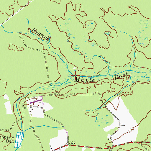 Topographic Map of Dark Branch, NJ
