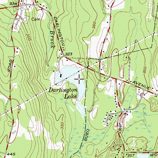 Topographic Map of Darlington Lake, NJ