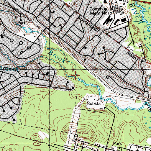 Topographic Map of Davenport Branch, NJ