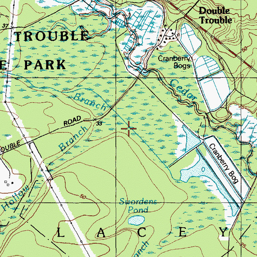 Topographic Map of Deep Hollow Branch, NJ