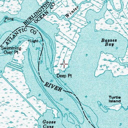 Topographic Map of Deep Point, NJ