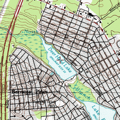 Topographic Map of Deer Head Lake, NJ