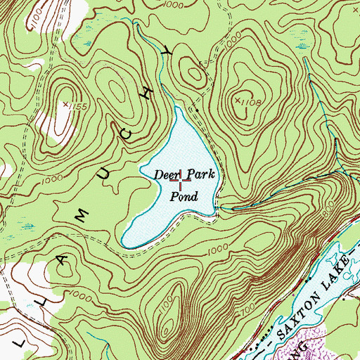 Topographic Map of Deer Park Pond, NJ