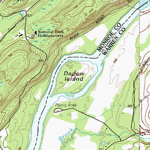 Topographic Map of Depew Island, NJ