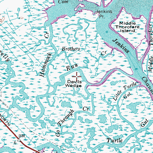 Topographic Map of Devils Wedge, NJ
