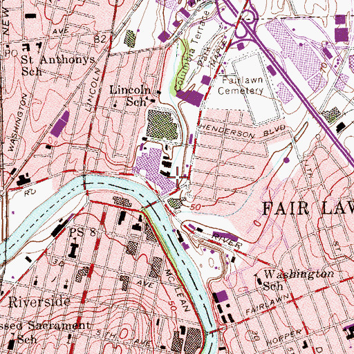 Topographic Map of Diamond Brook, NJ